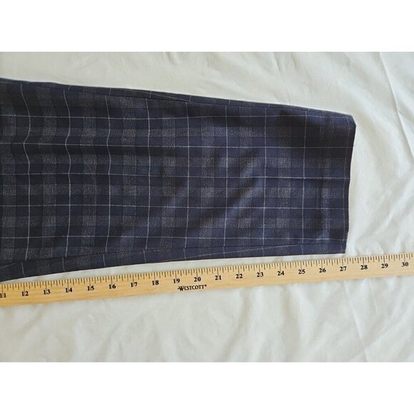 NYDJ Ankle Sz 14 Black Green Plaid Pants Lift Tuck Pull On Capsule Office Casual - Picture 10 of 14